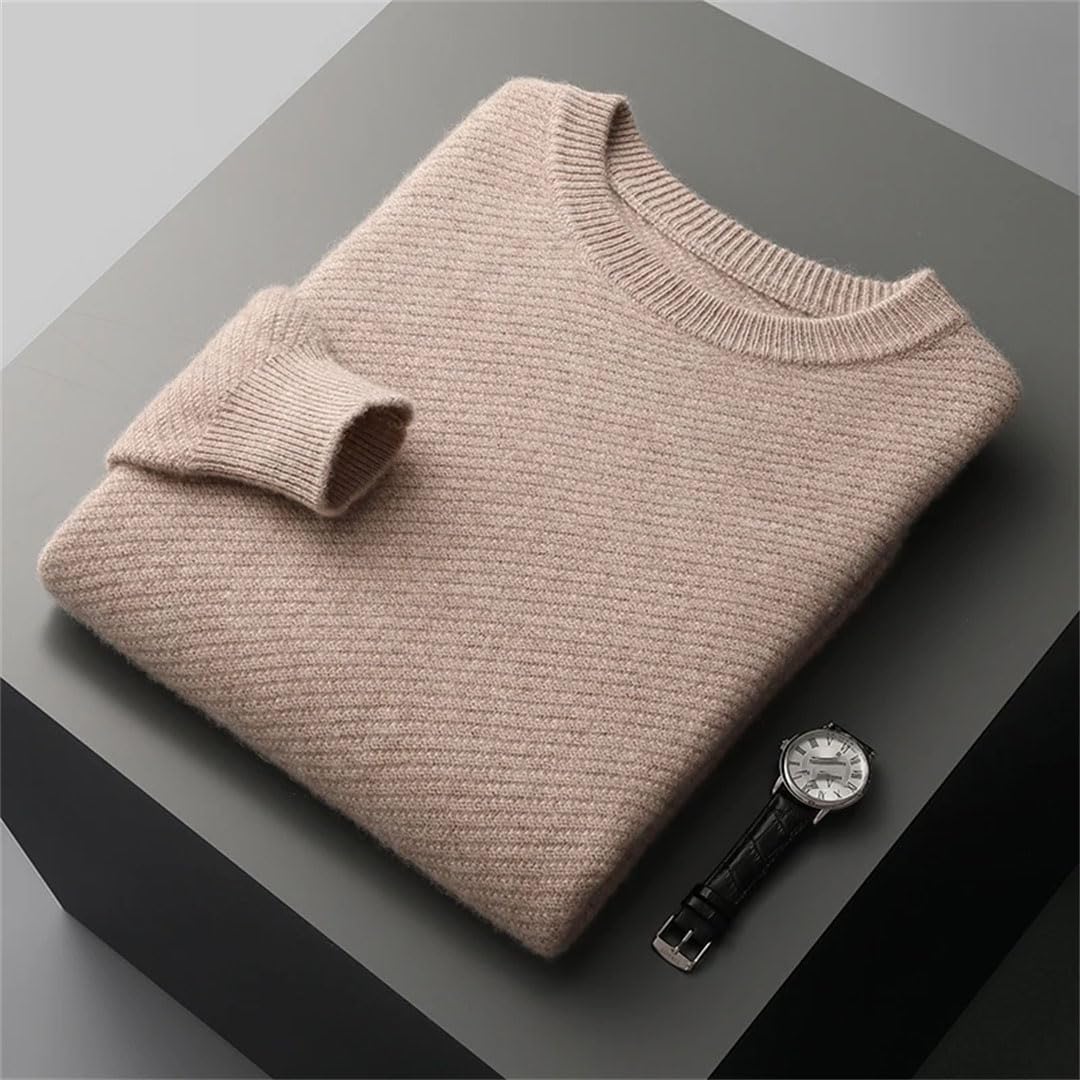 Maglione da uomo in lana con scollo rotondo Pullover Bottoming Camicia invernale in cashmere