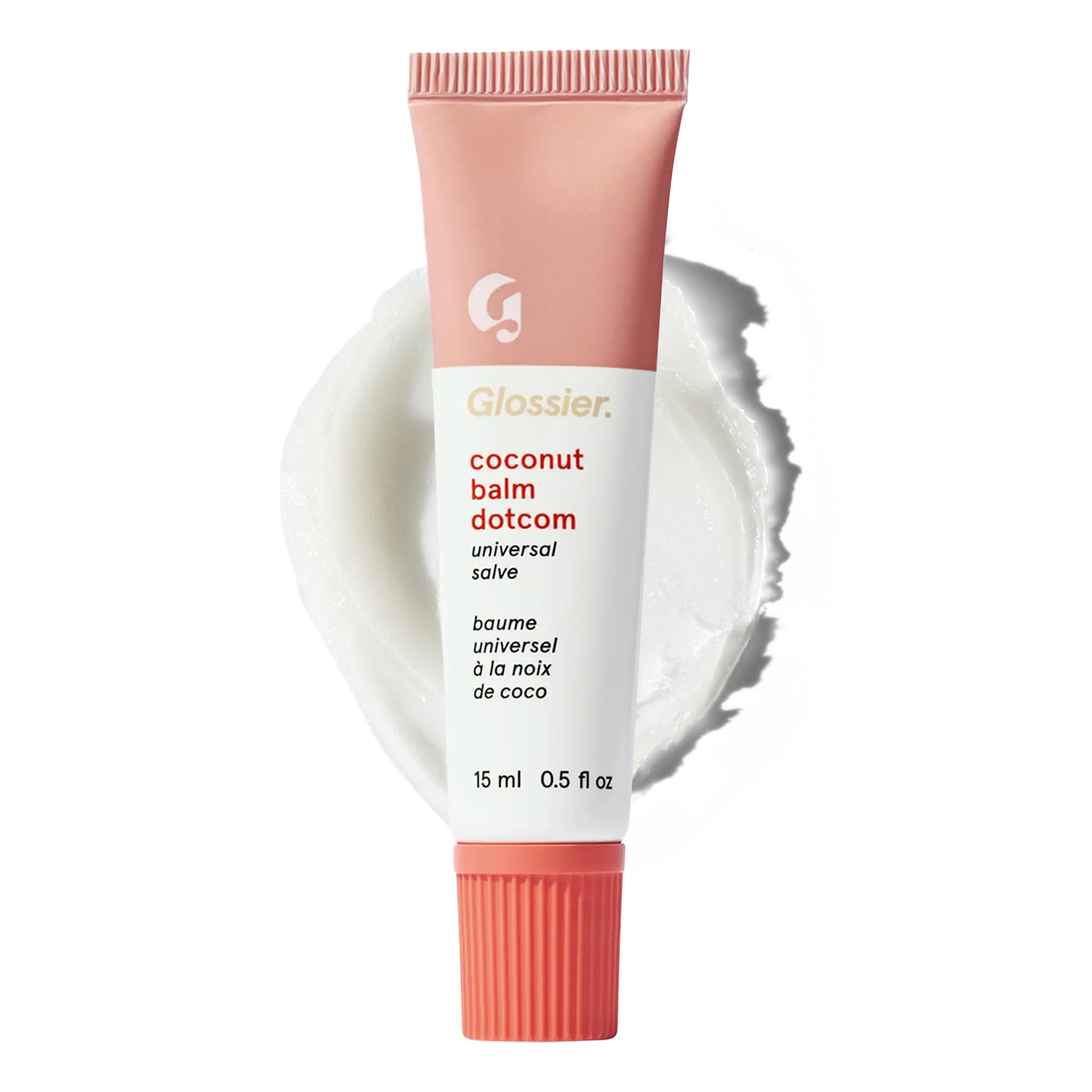 Glossier Balm Dotcom Hydrating Lip Balm - Universal Salve, Up to 12Hr Moisture - Lanolin, Beeswax & Castor Oil for Dry Lips, Cuticles & Skin - Coconut