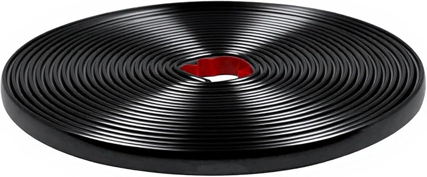 Automotive Chrome Trim Molding, 0.25 inch Wide DIY Moulding Trim Strip Line Decoration for Car or Truck Door Window Side Scratchproof 16.4 ft, Black