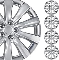 BDK 16 Inch Hubcaps for Toyota Camry & Corolla - Snap-On Wheel Covers Set of 4, Durable ABS OEM Replacement