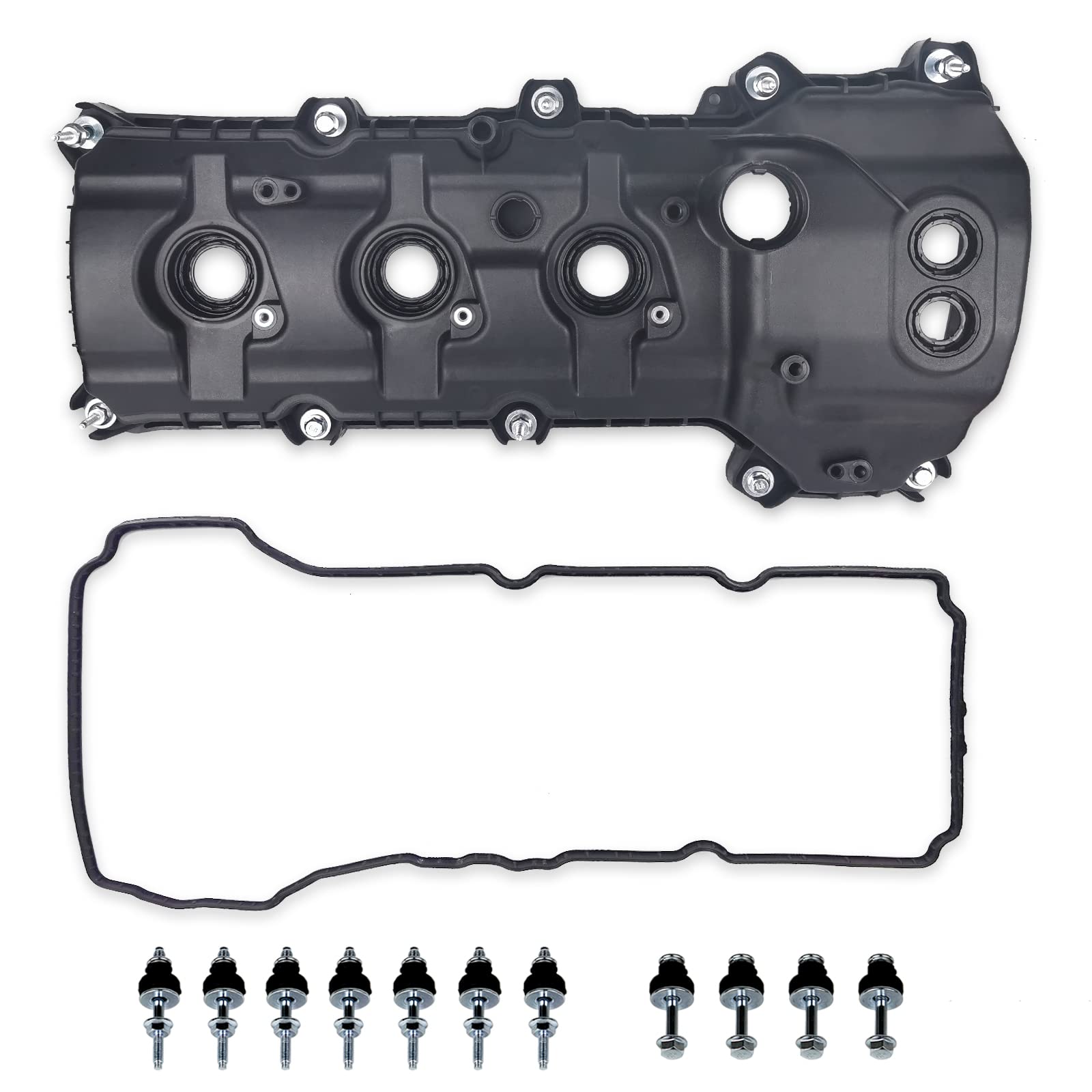 MITZONE Valve Covers compatible with Ford Edge F-150 Flex Mustang Taurus Transit Lincoln Continental MKS MKT MKZ MARK LT 3.5L 3.7L 2011-2019 Non-Turbocharged (Driver Side)