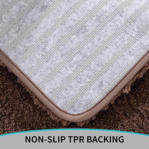 COSY HOMEER Extra dicke gestreifte Badvorleger für Badezimmer – (Set von 2 Stück) rutschfeste Badematten weiches… – Bild 5