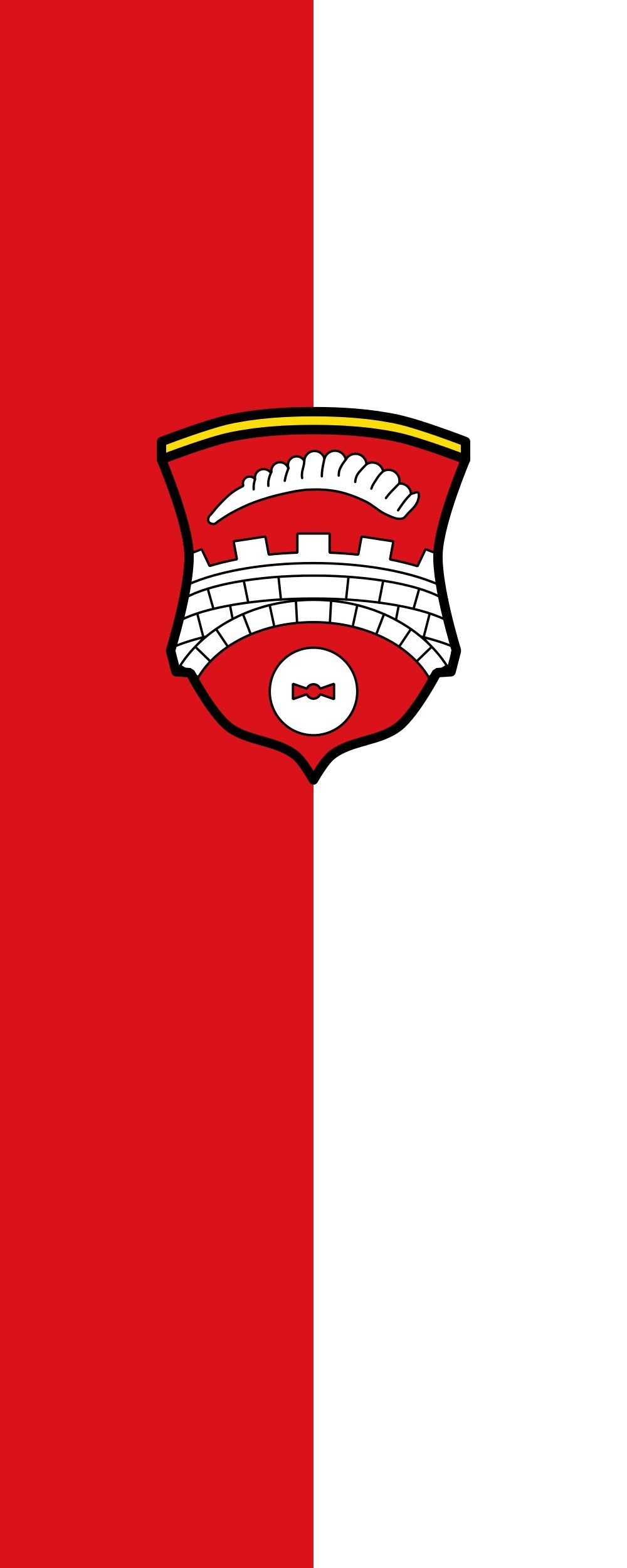 Drapeau Bruckmühl vertical 300x120cm en haute finition