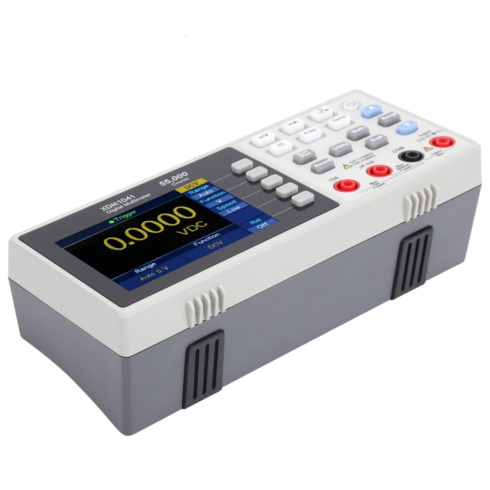 Multímetro digital True RMS con pantalla LCD de 3,7 pulgadas probador de temperatura mini de escritorio XDM1041 (EU Plug 100‑240V)
