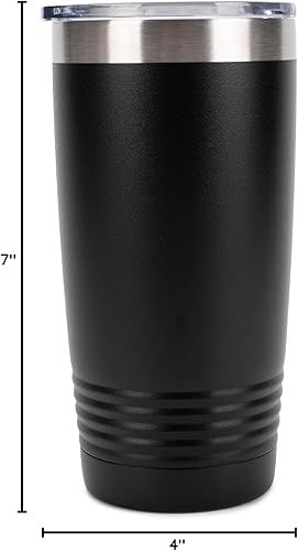 Miniatura 7 de Oregon The Beaver State - Taza de viaje de acero inoxidable con aislamiento al vacío de 20 onzas, color negro