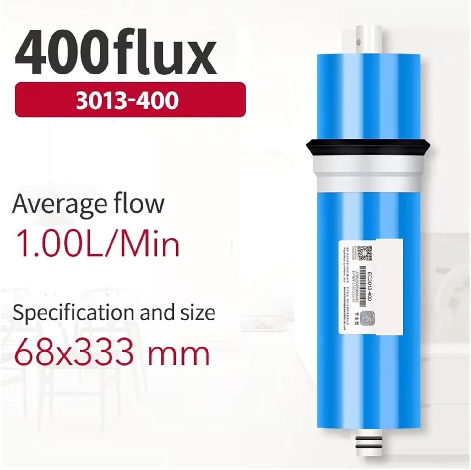 75/400/600/800 GPDユニバーサルRO膜逆浸透浄水器家庭用交換用フィルターエレメント 高いろ過精度(3013 400G