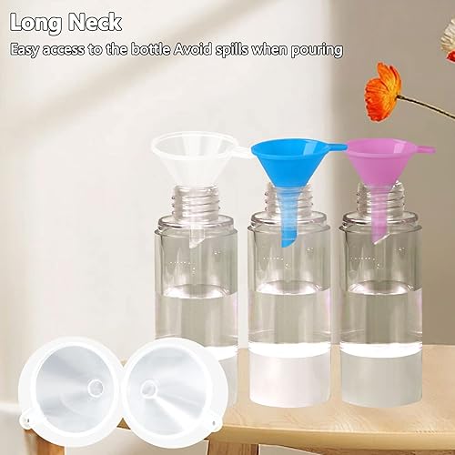Miniatura 6 de 300 embudo pequeño de plástico de 1.2 pulgadas con asa para llenar botellas, laboratorio, botella de agua, polvo, cápsulas, aceites, perfumes,