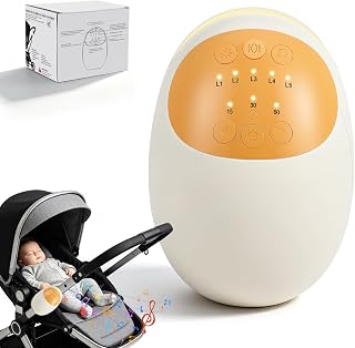 Kinderwagenschaukler,Baby Weißrauschmaschine,11 beruhigende Klänge,3 Timer-Stufen,5 Vibrationsstufen, Rechargeable Sleeping Aid,Portable & Bluetooth Function for Pushchairs & Buggies