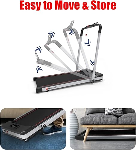 Miniatura 6 de Under Desk Treadmill, 2 in 1 Foliding Treadmill, Walking Machine, Portable 2.5HP Electric Treadmill, Walking Pad, Foldable Treadmill Compact