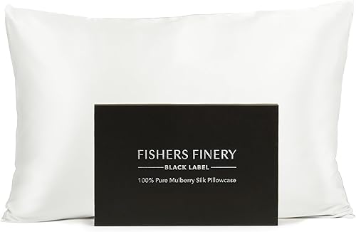 Funda de almohada 100  de seda pura de morera Fishers Finery de 30mm 316 pulgadas con calidad certificada por Good Houskeeping