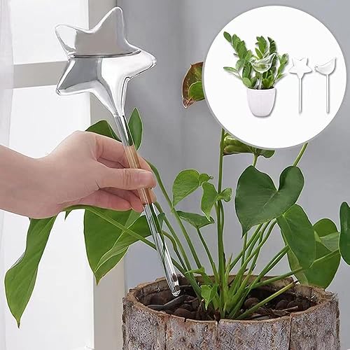 Miniatura 8 de Yahpetes Globo de riego automático para plantas, globos de riego de plástico, Waterer Flower Water Drip Irrigationdevice Sistema de riego automático