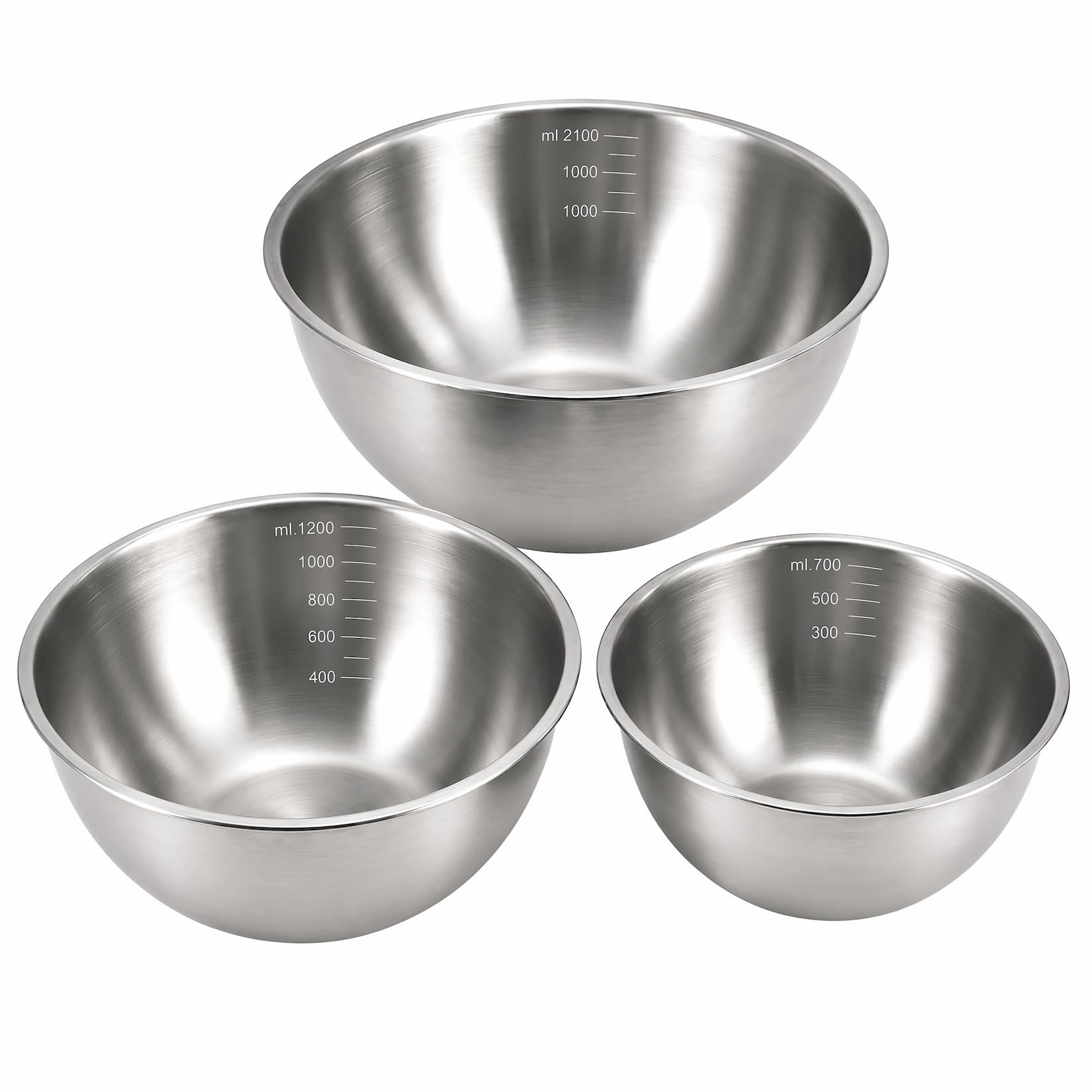 QSTZON 3 Pcs Stainless Steel Mixing Bowls for Baking Bowls