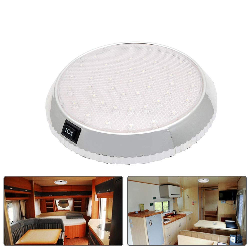 Plafonnier LED 12V 36 LEDs Pour Camping-Car/Caravane | Avec Interrupteur - Installation Facile