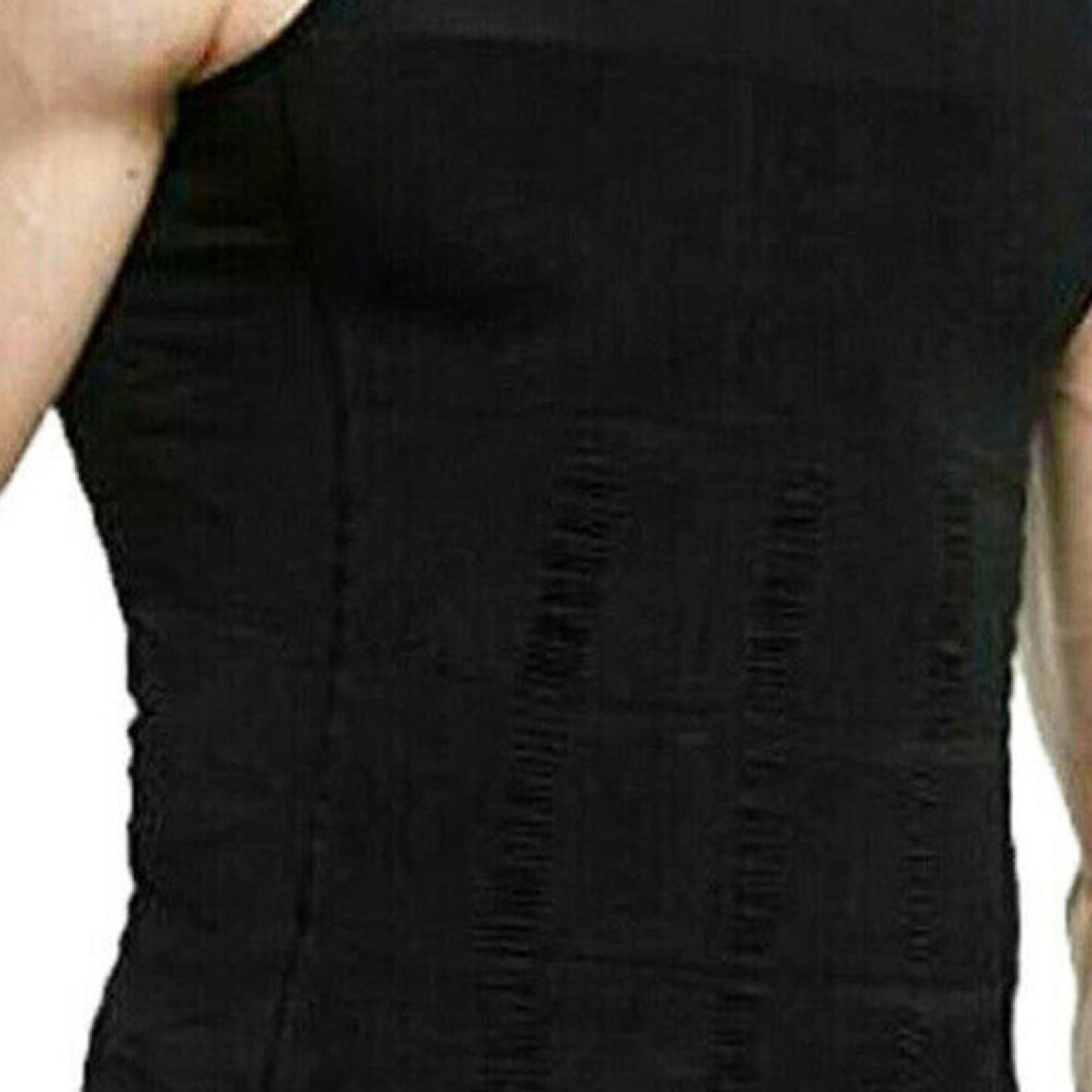 Camisas de compresión sin Mangas para Hombre, Moldeador de Cuerpo Transpirable, Cuello Redondo, Control de Barriga, Camisetas Interiores para Entrenamiento