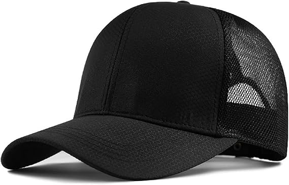 Amazon Rf キャップ メンズ 大きいサイズ 帽子 61 68cm 深め メッシュ 夏 通気 速乾 軽薄 男女兼用 おしゃれ かっこいい つば長 人気 ぼうし ブラック キャップ 通販