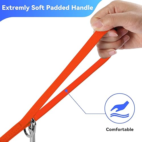 Miniatura 4 de Correa larga impermeable para entrenamiento de perros de 16/30/50 pies, correa larga resistente para perros grandes, medianos y pequeños, al aire