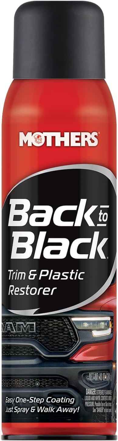 Back-to-Black Trim & Plastic Restorer, 10 oz. Aerosol — Removes Oxidation, Dirt & Wax Residue – Restores Faded Trim & Provides Long-Lasting Protection (06110)