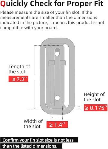Miniatura 3 de Abahub Aleta central única SUP de 910 pulgadas con 1 tornillo de aleta sin herramienta, aletas de repuesto de SUP reforzadas con fibra de vidrio de
