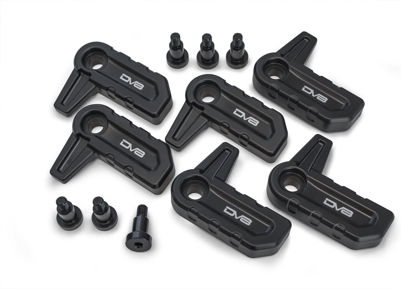 DV8 Offroad | HTJL-H | Hard Top T-Handle Set fits 2018-2026 Wrangler JL | Billet Aluminum Construction | Built to OEM Specifications | Anodized Finish | 6 Handle Set