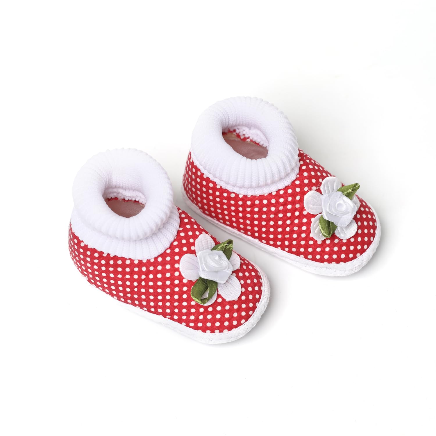 Anti-Skid Polka Dots Booties & Socks for Babies (3-12 Months) - For Boys & Girls-image-31
