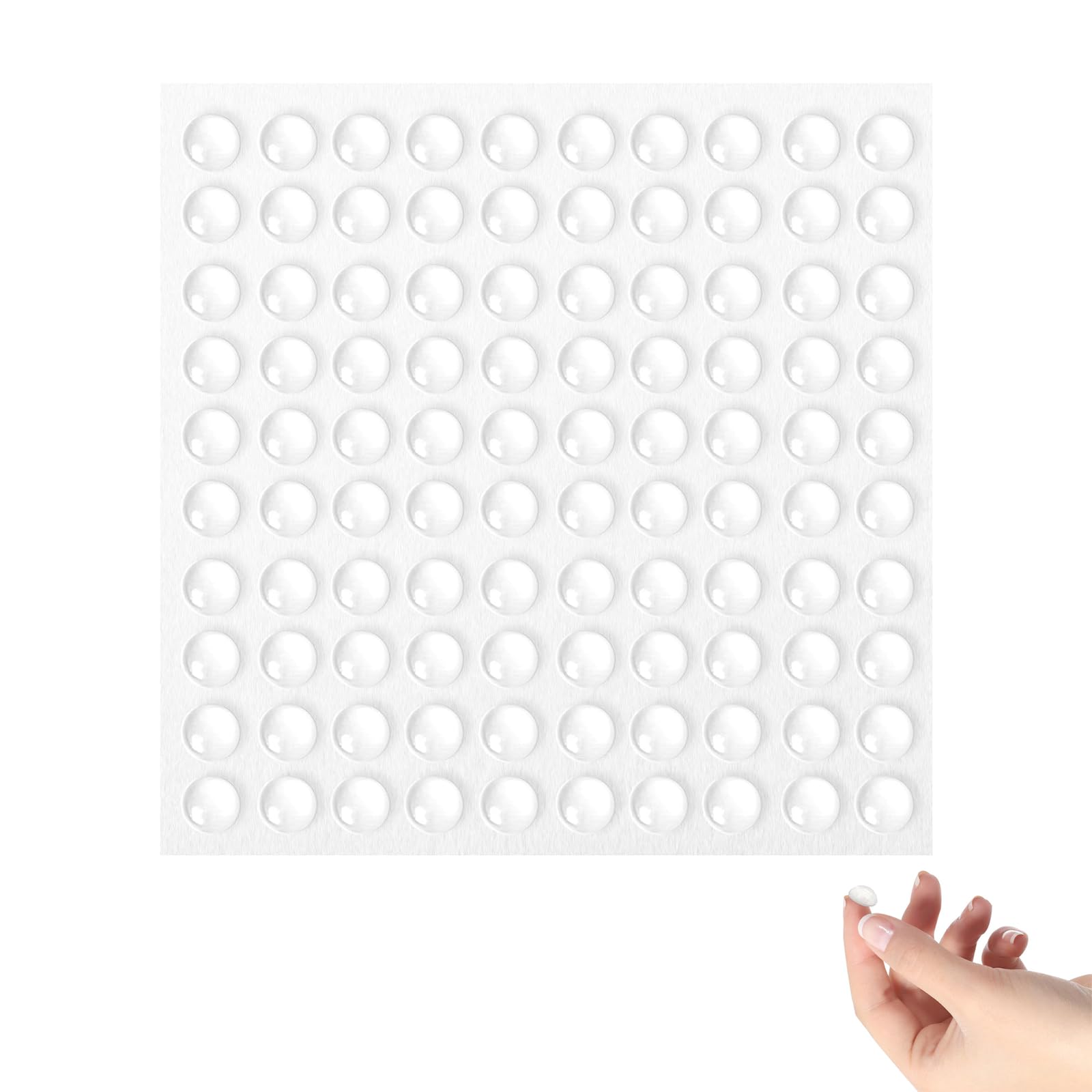 Heizhu Clear 100 Pcs Rubber Feet, 8 * 3Mm Silicone Rubber Stoppers,Door Bumpers Sticky Dots For Furniture Glass Tables Door