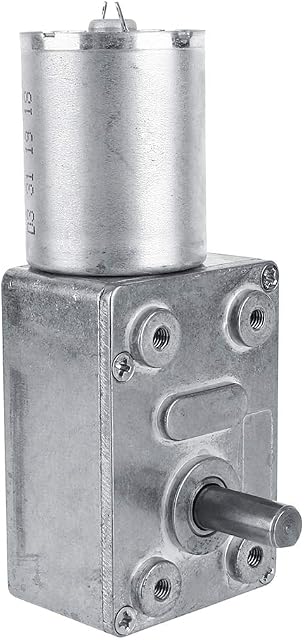Electric Drive Motor DC 12V Reversible High Torque Worm Geared Motor Reduction Motor CW/CCW(5RPM)