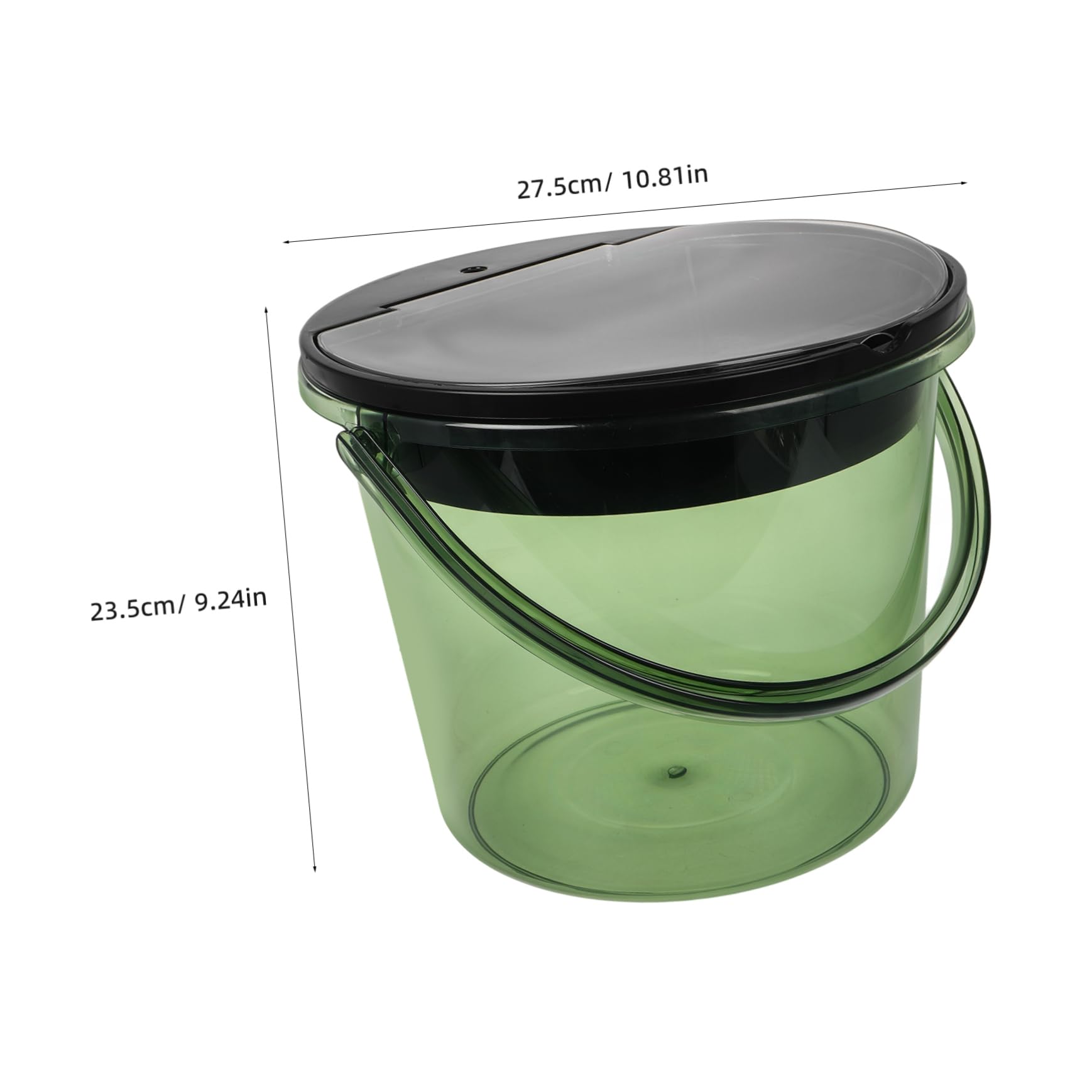 OUNONA Small Compost Bin for Kitchen Tea Dregs Bucket Lid Filtered Waste Bin Tea Waste Separation for Home Use Light Green
