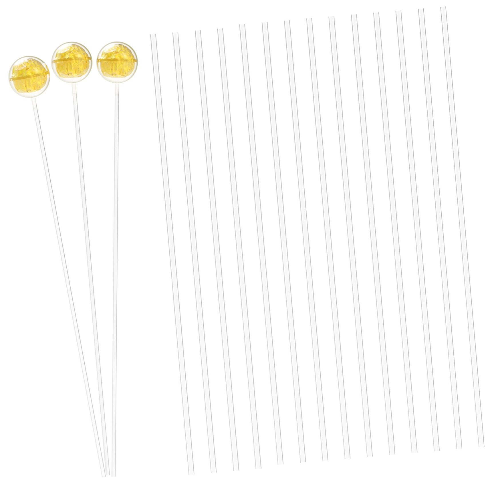 Clear Chocolate Holder Stick, 100pcs Plastic Chocolate Candy Truffle Wrappers Holders Stick Flower Packaging Support Rack for Valentines Day Wedding Birthday Party Decorations