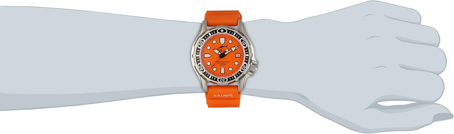 Chris Benz CB-500-O-KBO - Orologio da polso unisex, caucciú, colore: arancio