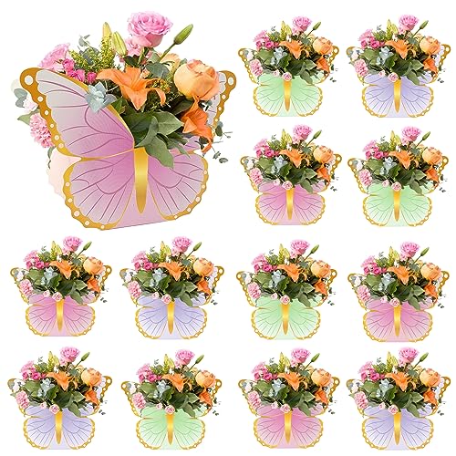 12 Pcs Butterfly Centerpieces for Party Table Decorations Baby Shower Birthday Tea Party Decor Butterfly Table Toppers Centerpieces Decorations for Themed Wedding Party Favors