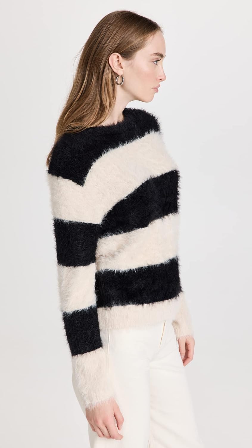 Velvet by Graham & Spencer Women's Gianna Feather Yarn Crewneck Sweate - Image 5