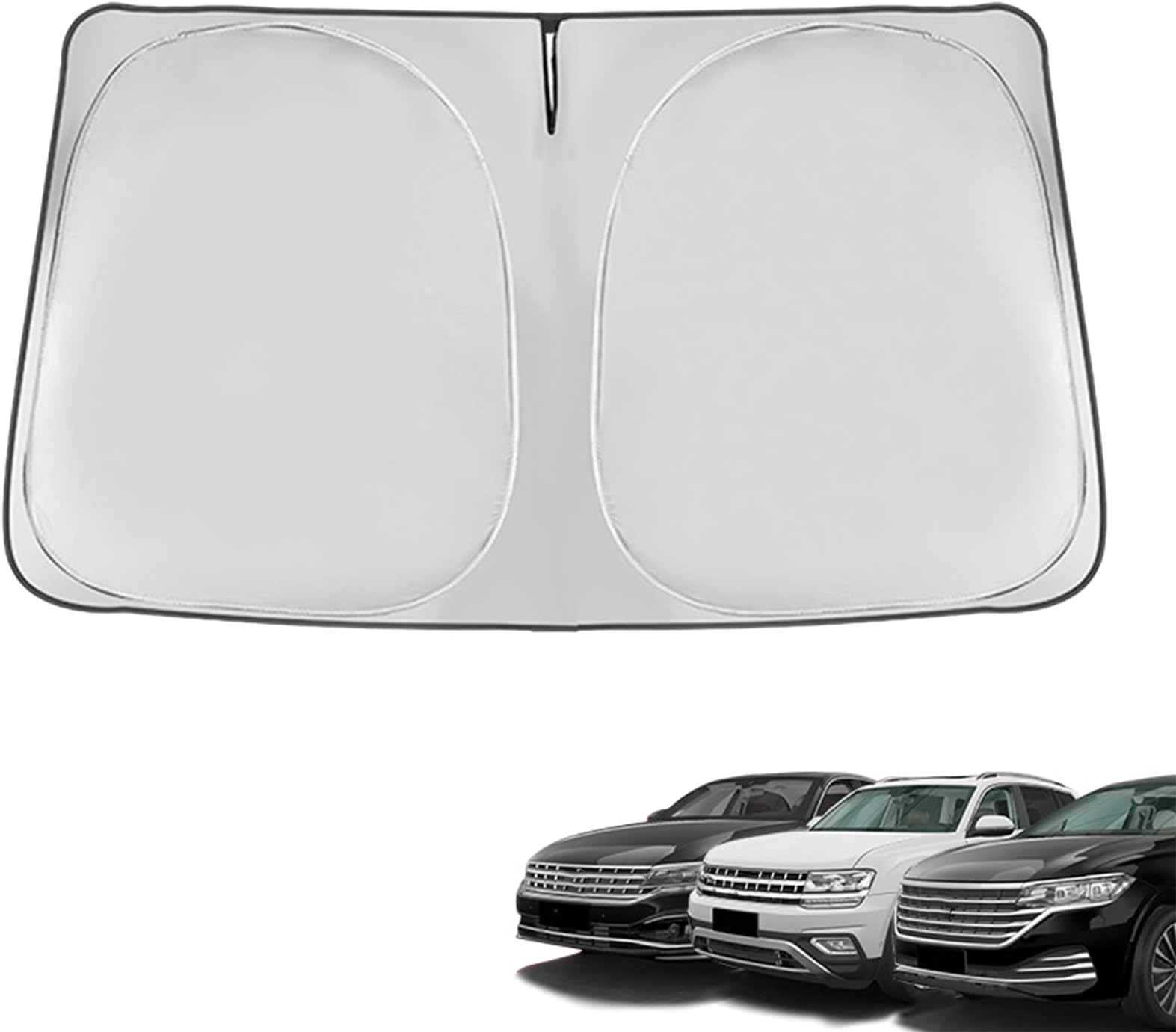 Car Front Window Sunshades, Windscreen Sun Shade, Car Windshield Sunshade Block UV Ray Sun Visor Protector Keep Vehicle Cooler, Easy to Fold and Store for Fiat Sedici Toro Ulysse Viaggio