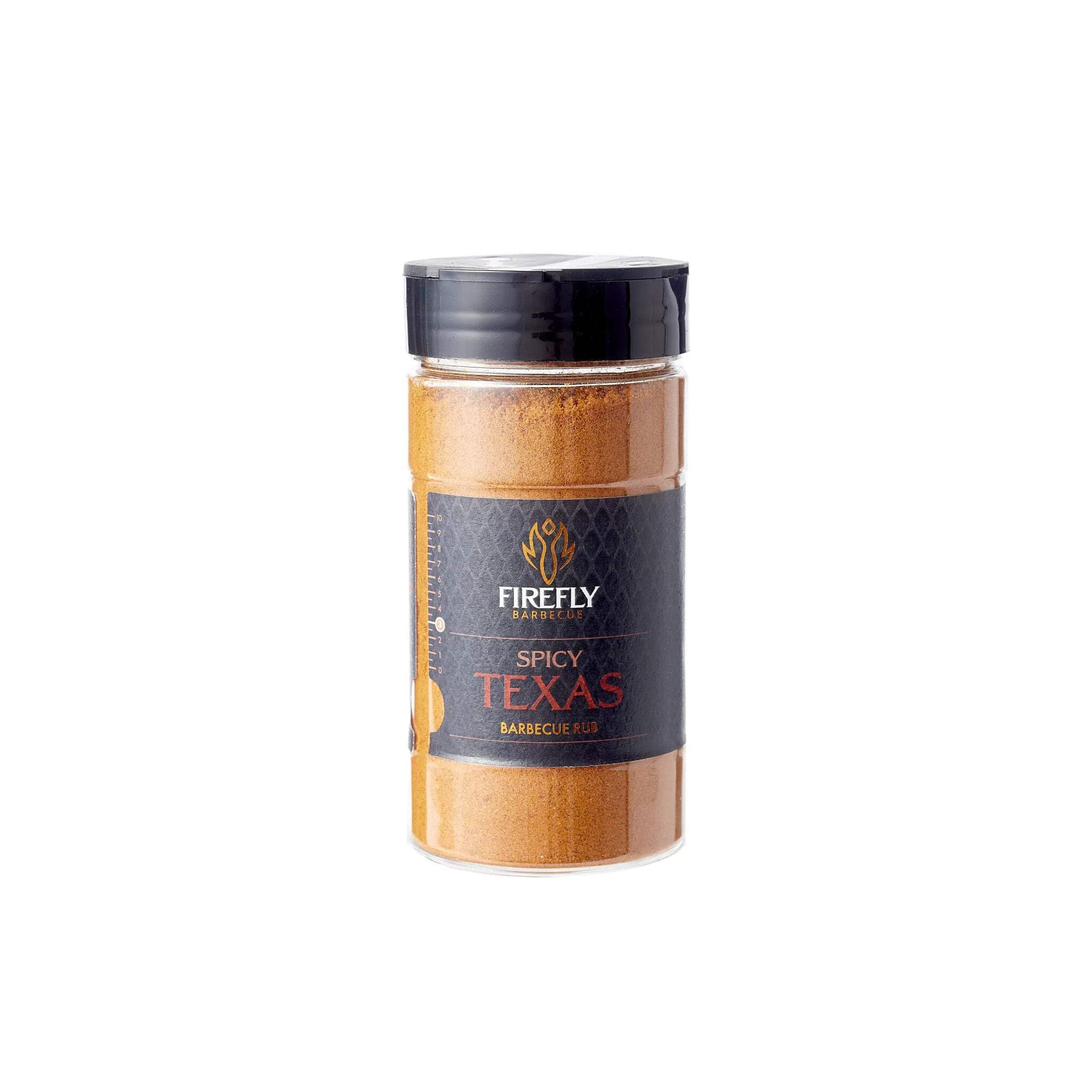Firefly BBQ Texas Spicy Rub with Traditional Mexican Chilis - Bold Tex-Mex Seasoning Blend for Grilling & BBQ - Bold Dry Rub for Beef, Chicken & Seafood - Versatile 200g Spice Mix