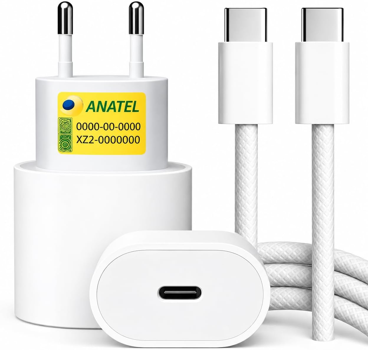 Carregador Turbo 30w Usb-c Com Cabo Tipo C 1 Metro Trançado Branco Fonte De Carregamento Turbo, Alta Potência, Seguro E Compatível Com Iphone 15 16 17, Samsung Xiaomi Motorola LG Carregador Turbo 30w Usb-c Com Cabo Tipo C 1 Metro Trançado Branco Fonte De Carregamento Turbo, Alta Potência, Seguro E Compatível Com Iphone 15 16 17, Samsung Xiaomi Motorola LG