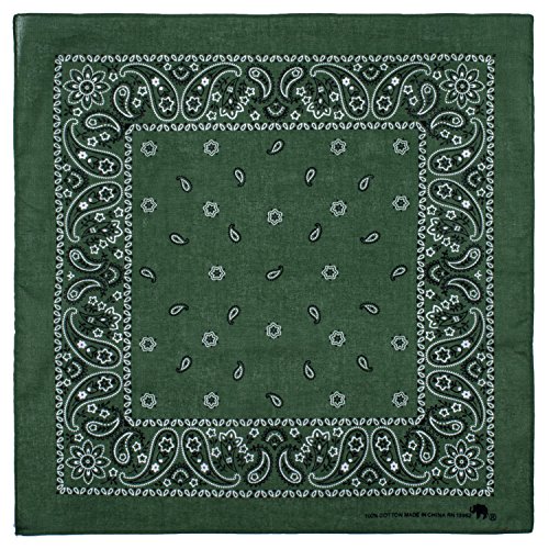 Elephant Brand Bandanas 100% cotton since 1898-12 Pack (Hunter) - Thumbnail 2