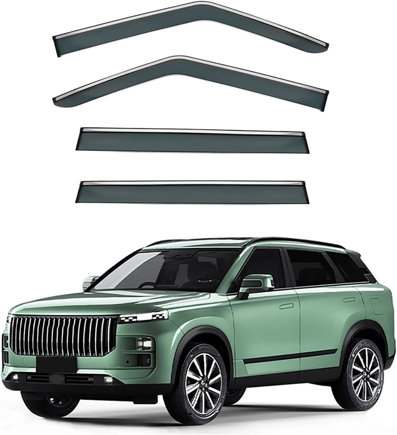 PANXUC Car Wind Deflectors for Jaecoo J7 2023 2024 2025, Side Window Wind Rain Deflector Window Visor Sun Rain Guard Smoke Guards