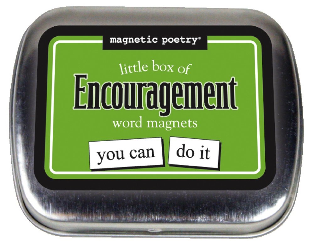 Magnetic Poetry - Little Box of Encouragement Kit - Words for Refrigerator - Write Poems and Letters on the Fridge - Made in the USA