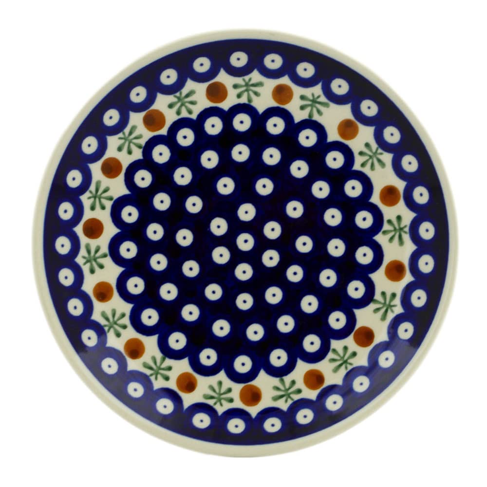 Blue Rose Polish Pottery Nature Dessert Plate
