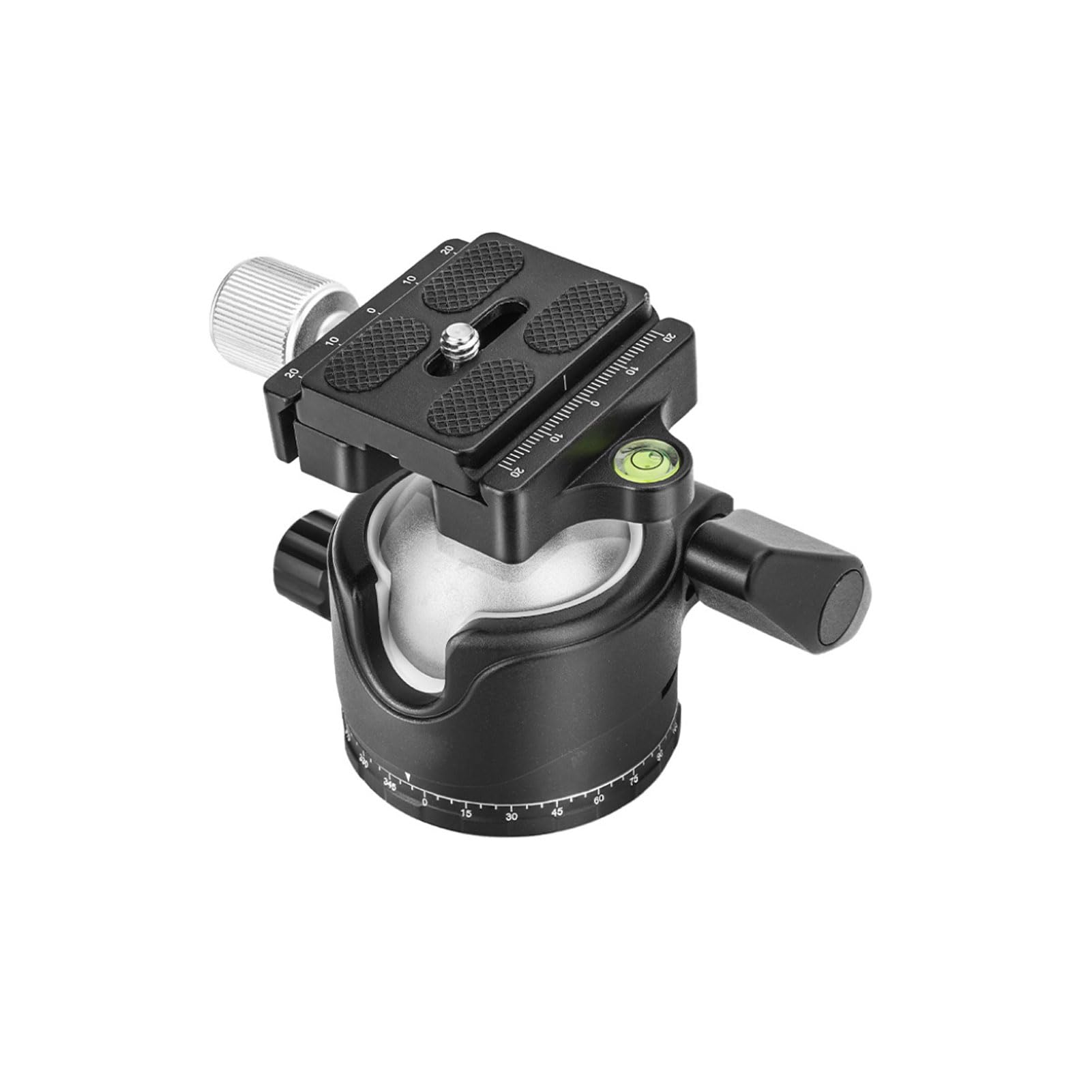 Sorandy Testa a Sfera H46, Testa a Sfera per Treppiede a Basso Profilo con 3 Manopole di Bloccaggio, capacità di Carico di 12 Kg, per Fotocamera DSLR, Treppiede per Fotografia Panoramica, Monopiede