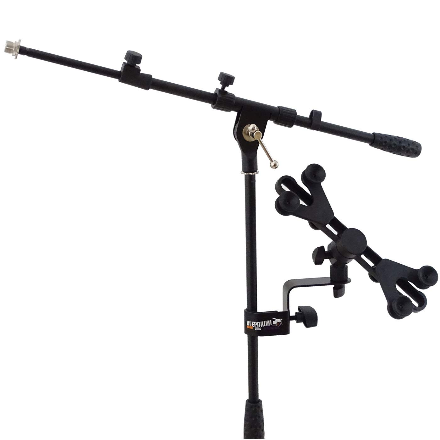 keepdrum Mikrofonständer mit Galgen + Universal Tablet-PC- Halterung