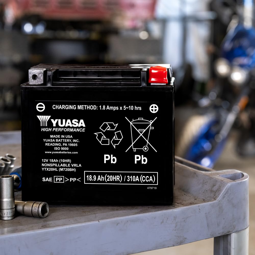 Yuasa YTX20HL 12V 310 CCA AGM VRLA Motorradbatterie