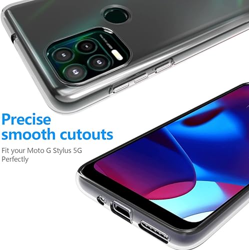 Miniatura 2 de Funda transparente para Moto G Stylus 5G 2021, funda delgada de silicona TPU suave de piel suave, gel flexible, antiarañazos, a prueba de golpes,