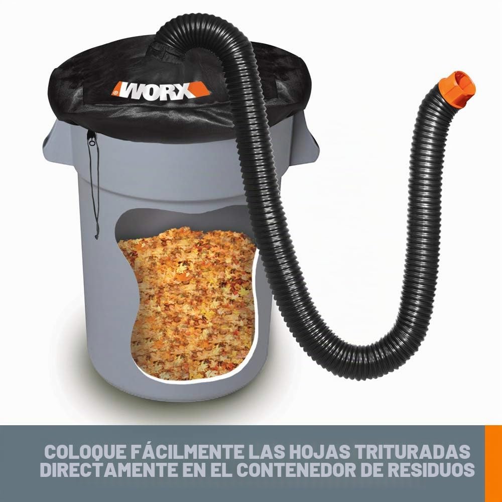 Worx LeafPro WA4058 - Sistema de recolección para soplador/aspiradora WORX con Tubo de hasta 12,7 cm | Compatible con las series WORX WG505, WG505.2, WG509, WG512