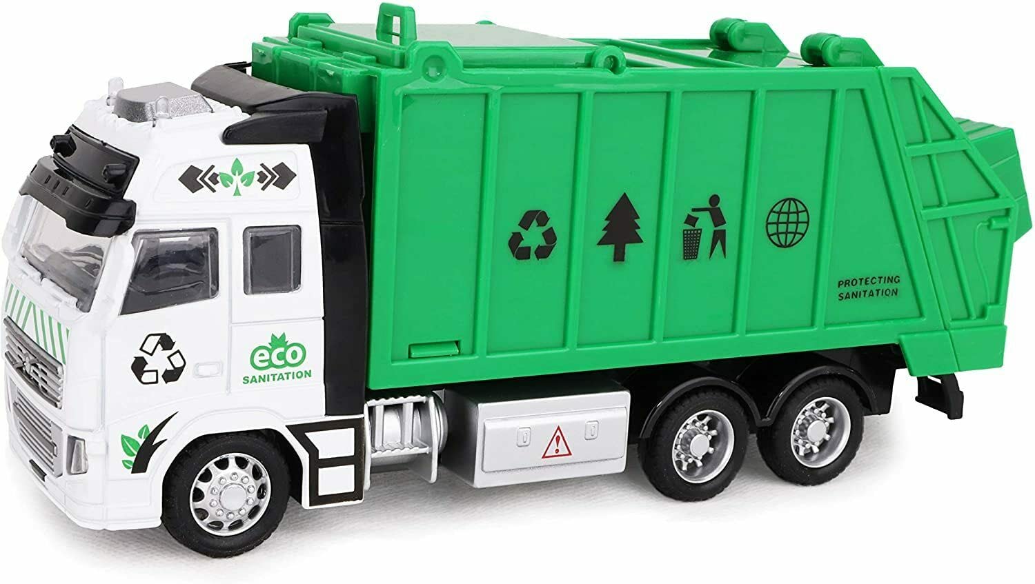Celino® 21cm Pull Back Garbage Truck Toy - DieCast Friction Powered Skip Lorry for Kids (Bin Lorry)