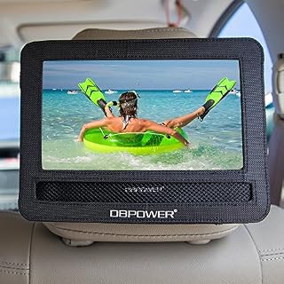 DBPOWER 10/10.5 Car Headrest Mount Holder Strap Case for Swivel & Flip Style Portable DVD Player (10-10.5)