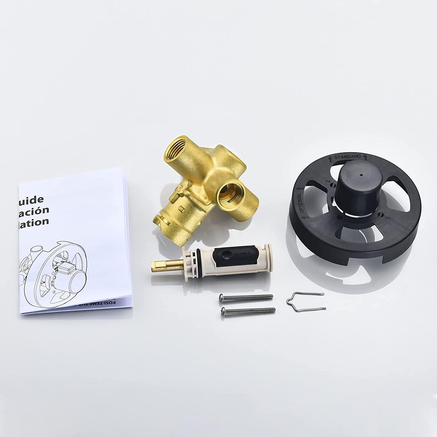 2510 Replacement Pressure Balancing Valve for Tub and Shower Single Handle, with 1222 Faucet Cartridge and Retainer Clip