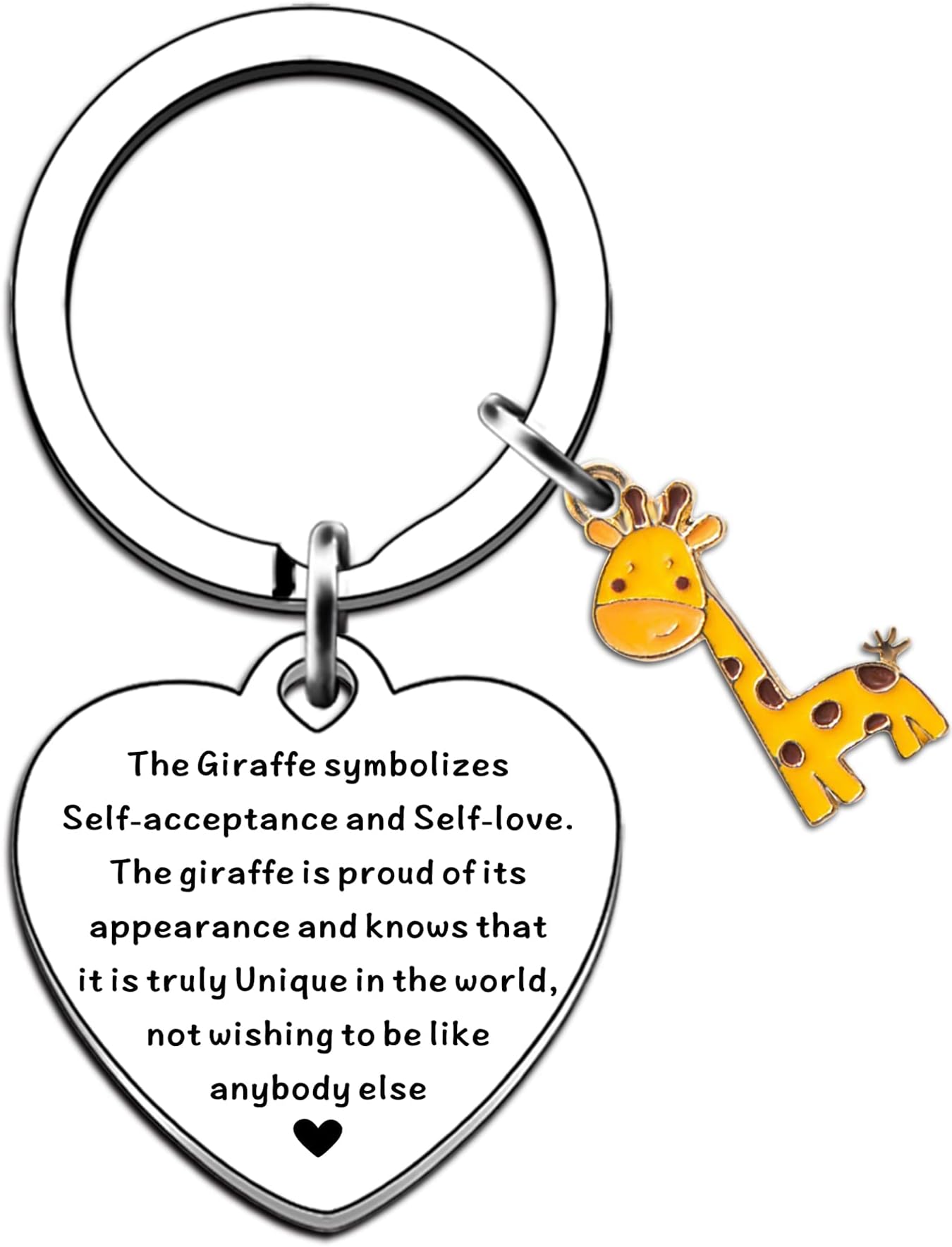 JMIMO Giraffe Gifts Giraffe Keyrings for Women Men Spiritual Themed Keychain Gifts for Religious Giraffe Lovers Inspirational Gifts Let Your Faith Be Taller Than Your Fears