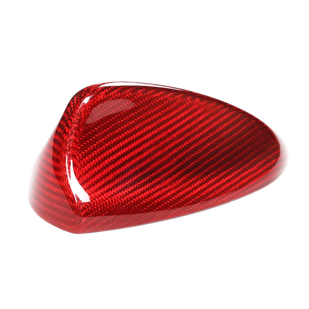 for Giulia Stelvio Car Roof Shark Fin Antenna Cover Trim Red Carbon