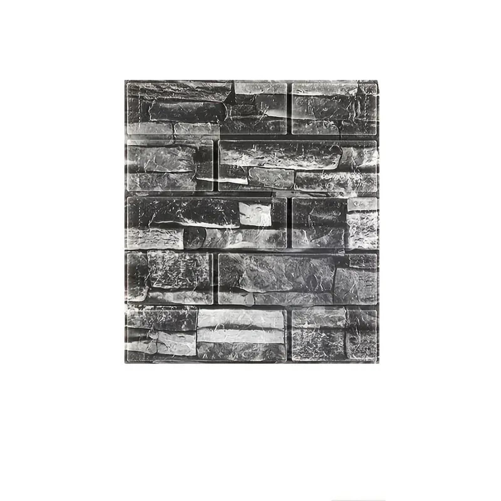 Papel Pintado Aislante Papel tapiz autoadhesivo con patrón de ladrillo retro, pegatinas pared impermeables, decoración habitación, espuma for del hogar para Paredes Interiores(Retro black,40pcs)