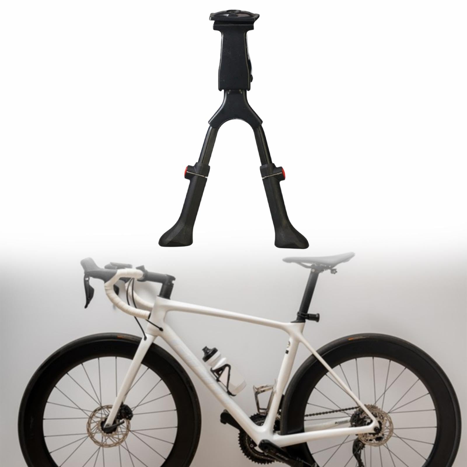 Gralara Cavalletto Centrale per Bicicletta, Facile da Installare, Cavalletto Doppio per Bicicletta, Cavalletto per Bicicletta Cruiser.